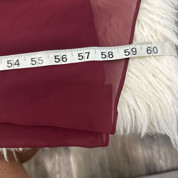 AZAZIE Elegant Burgundy Evening Gown .Size 14 - Picture 5 of 8